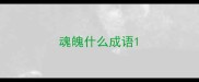 魂魄什么成语
