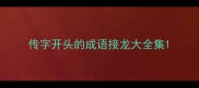传字开头的成语接龙大全集