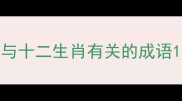 与十二生肖有关的成语