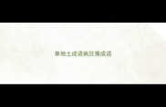草地土成语疯狂猜成语