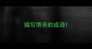 描写情亲的成语