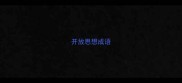 开放思想成语