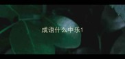 成语什么中乐