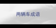 两辆车成语