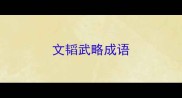 文韬武略成语