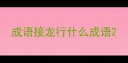 成语接龙行什么成语