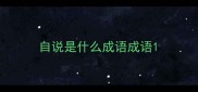 自说是什么成语成语