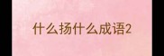 什么扬什么成语