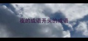 夜的成语开头的成语
