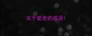 关于爱老的成语