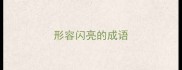 形容闪亮的成语