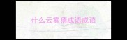 什么云雾猜成语成语