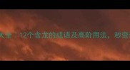 龙字成语大全12个含龙的成语及高阶用法秒变表达王者