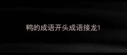 鸭的成语开头成语接龙