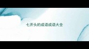 七开头的成语成语大全