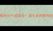 第三个字带猴的10个成语全语文老师都夸的趣味学习法