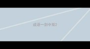 成语一剑中双