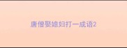 唐僧娶媳妇打一成语
