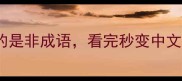 15个最经典的是非成语看完秒变中文达人