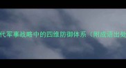 四合之局古代军事战略中的四维防御体系附成语出处及现代应用