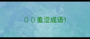 羞涩成语