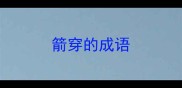 箭穿的成语