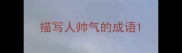 描写人帅气的成语
