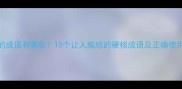 刺耳的成语有哪些10个让人尴尬的硬核成语及正确使用指南