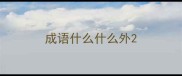 成语什么什么外