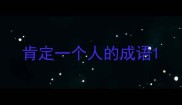 肯定一个人的成语