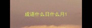 成语什么日什么月