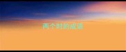 两个时的成语