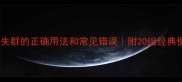 成语失群的正确用法和常见错误附20组经典例句