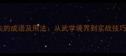 10个形容功夫的成语及用法从武学境界到实战技巧的深度解读