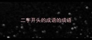 二字开头的成语的成语