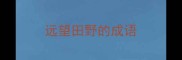 远望田野的成语