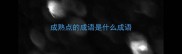 成熟点的成语是什么成语