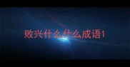 败兴什么什么成语
