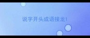 说字开头成语接龙