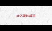 abCC是的成语