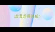 成语适得其反