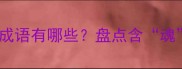 关于魂字的经典成语有哪些盘点含魂的必学成语及用法