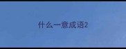 什么一意成语