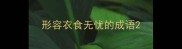 形容衣食无忧的成语