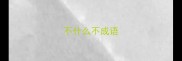不什么不成语