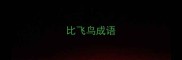 比飞鸟成语
