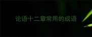 论语十二章常用的成语