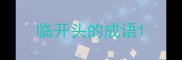 临开头的成语