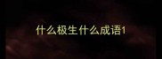 什么极生什么成语