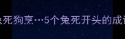 必考兔死狐悲兔死狗烹5个兔死开头的成语全附易错辨析